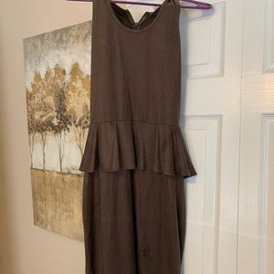 Brown peplum racer back Gianni Bini dress